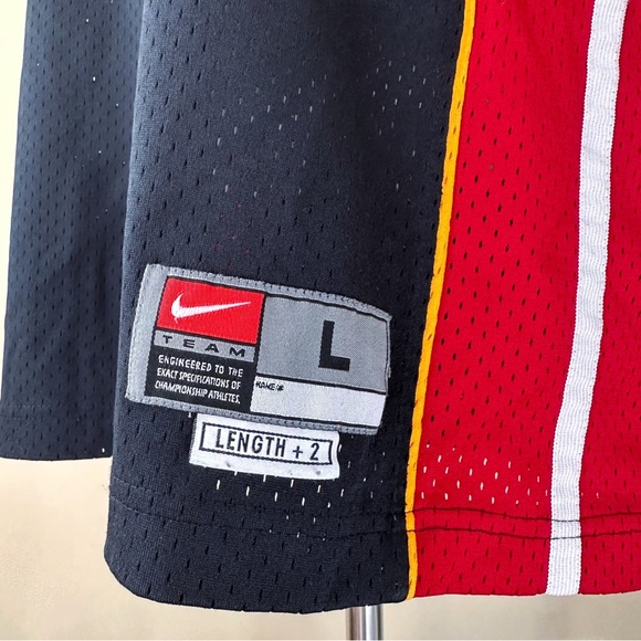 Nike NBA Miami Heat Basketball Jersey Eddie Jones # 6 Black Red Mens Size Large - Picture 4 of 12